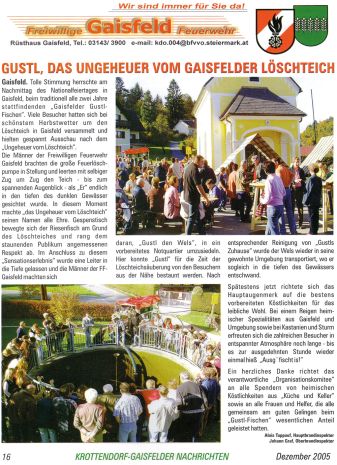Krottendorf-Gaisfelder-Nachrichten Dezember 2005